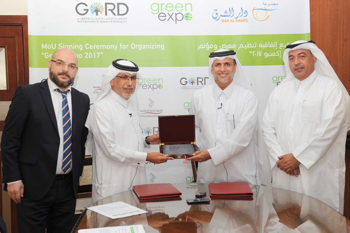 GORD and Dar Al Sharq Group sign an agreement to organize the Green Expo 2017 Exhibition & Conference