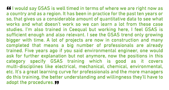 "GSAS is shaping the construction industry in the region", comment professionals at the GSAS-CGP workshop