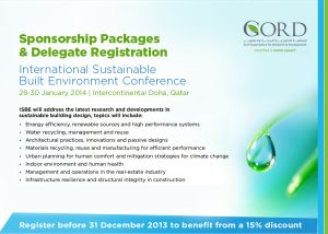 International Sustainability Built Environment Conference Sponsorship Packages & Delegate Registration