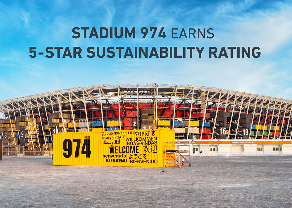 Stadium 974 earns five-star sustainability rating