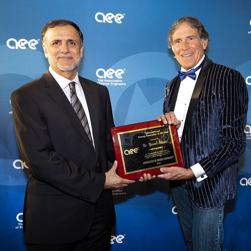 Dr. Yousef Alhorr receives AEE International Award for Energy Innovation