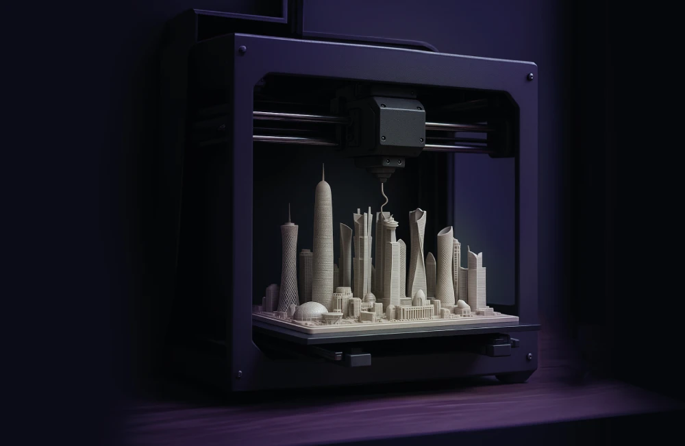 3D printed Doha Skyline