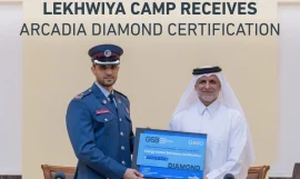 For the First Time in Qatar Lekhwiya Camp Receives Diamond Rating under Arcadia Energy Center Efficiency Certification